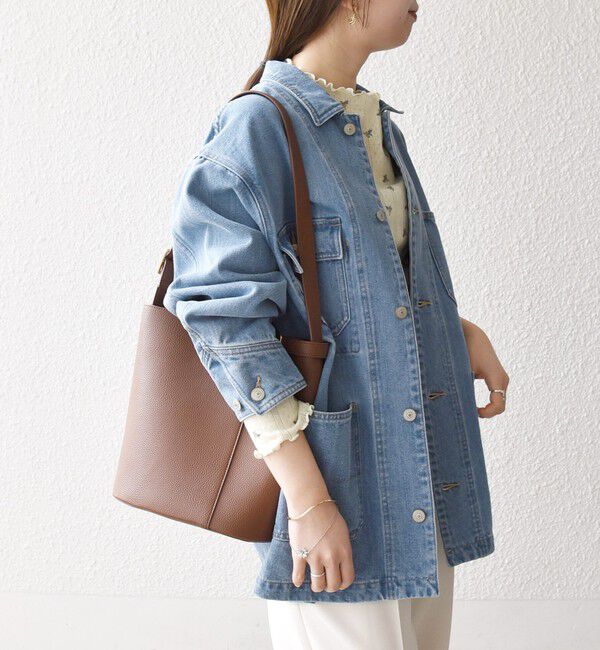 SHIPS any「〈洗濯機可能〉ルーズ デニム カバーオール ジャケット［SHIPS any DENIM］」|デニムジャケット|