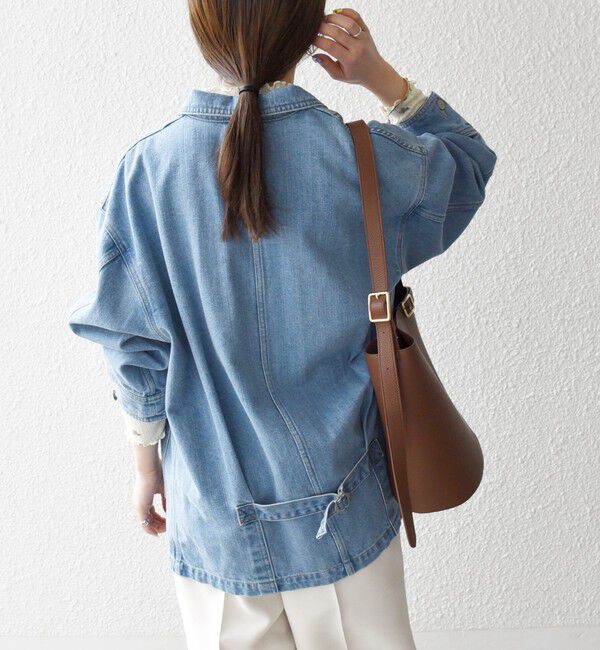 SHIPS any「〈洗濯機可能〉ルーズ デニム カバーオール ジャケット［SHIPS any DENIM］」|デニムジャケット|
