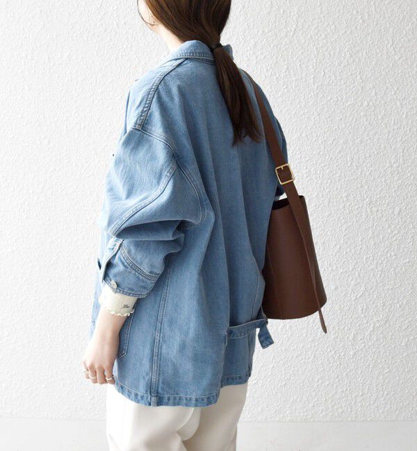 SHIPS any「〈洗濯機可能〉ルーズ デニム カバーオール ジャケット［SHIPS any DENIM］」|デニムジャケット|
