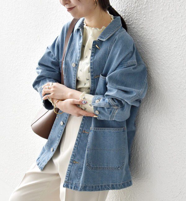 SHIPS any「〈洗濯機可能〉ルーズ デニム カバーオール ジャケット［SHIPS any DENIM］」|デニムジャケット|
