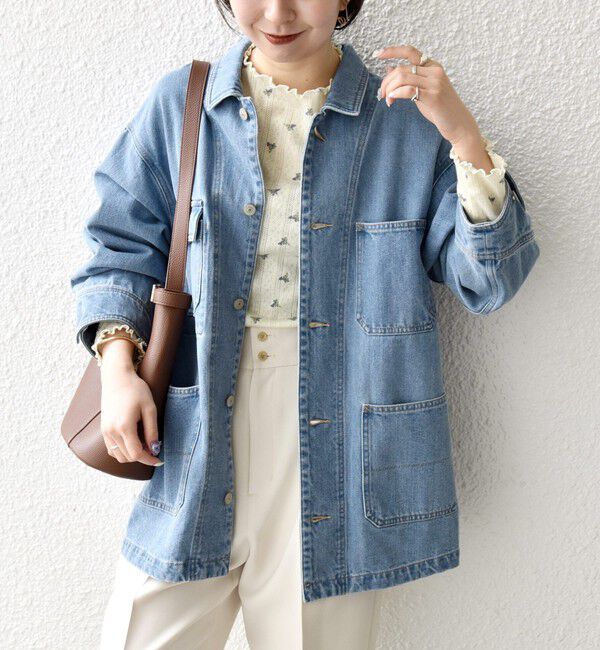 SHIPS any「〈洗濯機可能〉ルーズ デニム カバーオール ジャケット［SHIPS any DENIM］」|デニムジャケット|