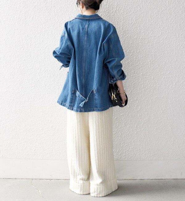 SHIPS any「〈洗濯機可能〉ルーズ デニム カバーオール ジャケット［SHIPS any DENIM］」|デニムジャケット|