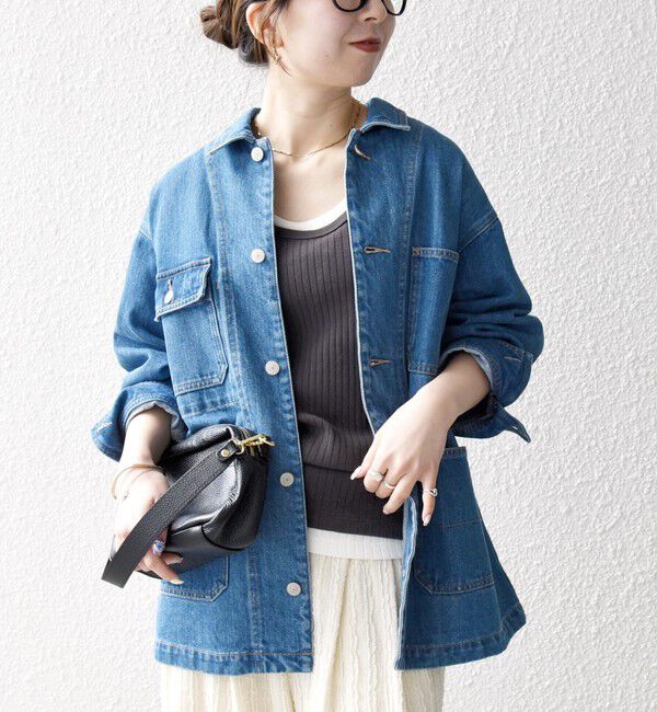 SHIPS any「〈洗濯機可能〉ルーズ デニム カバーオール ジャケット［SHIPS any DENIM］」|デニムジャケット|
