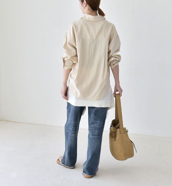 quaranciel「quaranciel:〈洗濯機可能〉フィブリル レギュラーカラー シャツ」|シャツ・ブラウス|