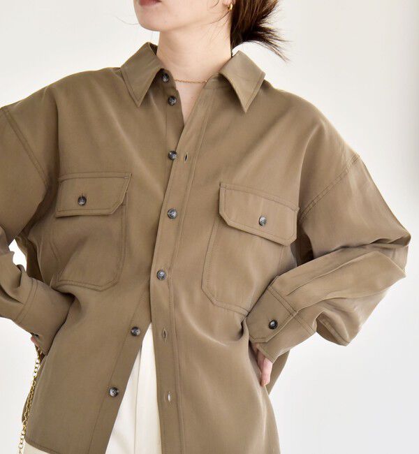 quaranciel「quaranciel:〈洗濯機可能〉フィブリル レギュラーカラー シャツ」|シャツ・ブラウス|