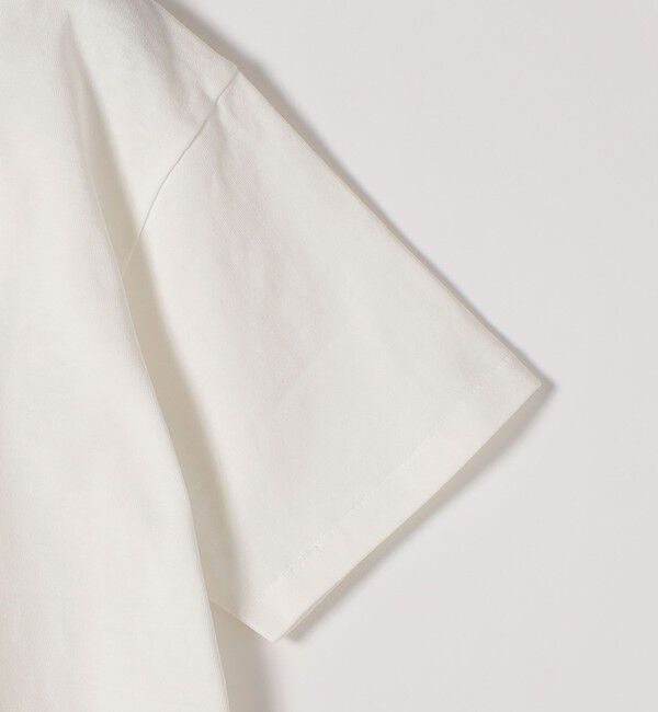 SHIPS any「【SHIPS any別注】Collegiate Pacific:〈洗濯機可能〉V ガゼット プリント & 刺繍 Tシャツ」|Tシャツ・カットソー|