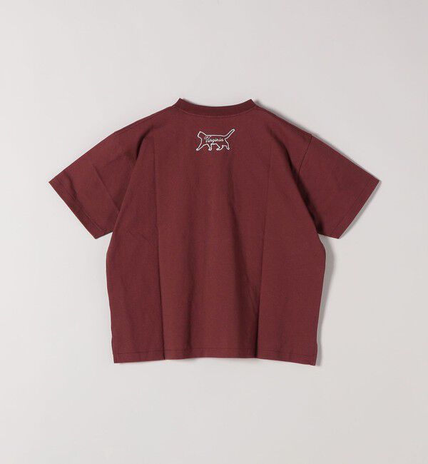 SHIPS any「【SHIPS any別注】Collegiate Pacific:〈洗濯機可能〉V ガゼット プリント & 刺繍 Tシャツ」|Tシャツ・カットソー|