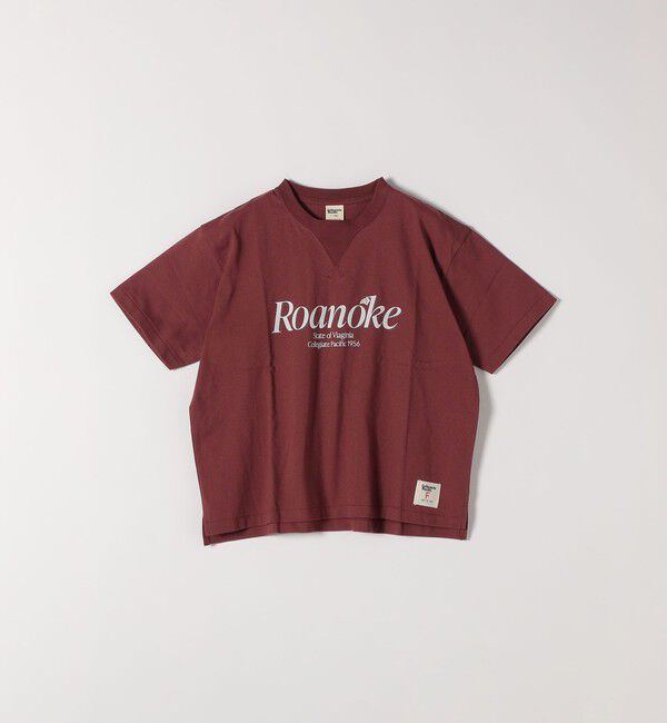 SHIPS any「【SHIPS any別注】Collegiate Pacific:〈洗濯機可能〉V ガゼット プリント & 刺繍 Tシャツ」|Tシャツ・カットソー|