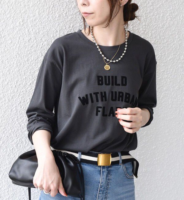SHIPS Colors 「《追加予約》〈手洗い可能〉26AW フロッキー ロゴ TEE（ロンT）◆」|Tシャツ・カットソー|ダークグレー