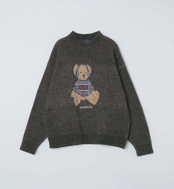 SHIPS Colors 「【一部WEB限定】〈洗濯機可能〉Teddybear(R) ジャカード モール ニット◇」|ニット・セーター|ダークグレー