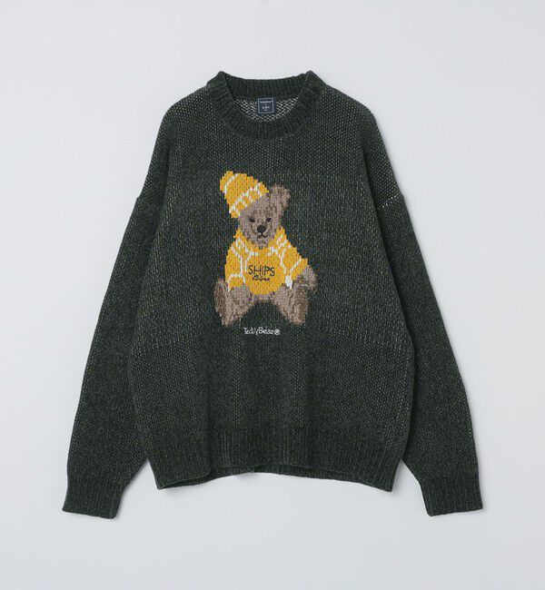 SHIPS Colors 「【一部WEB限定】〈洗濯機可能〉Teddybear(R) ジャカード モール ニット◇」|ニット・セーター|グリーン