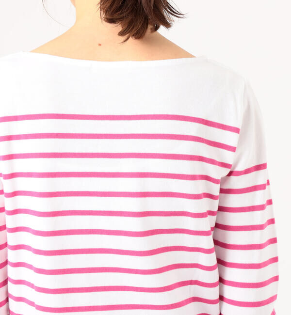 MACPHEE「コットンボーダー ボートネックプルオーバー」|Tシャツ・カットソー|