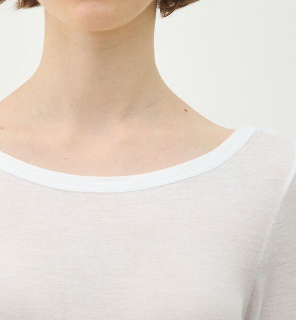 MACPHEE「シアージャージーコンビ ラウンドネックプルオーバー」|Tシャツ・カットソー|