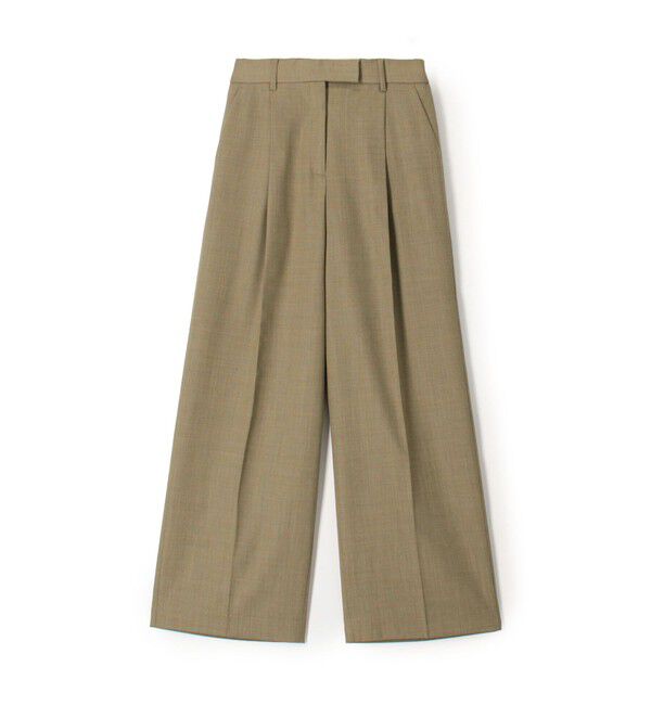 TOMORROWLAND collection「ZELANDER Z-TWIST タックワイドパンツ」|スラックス|53 カーキ