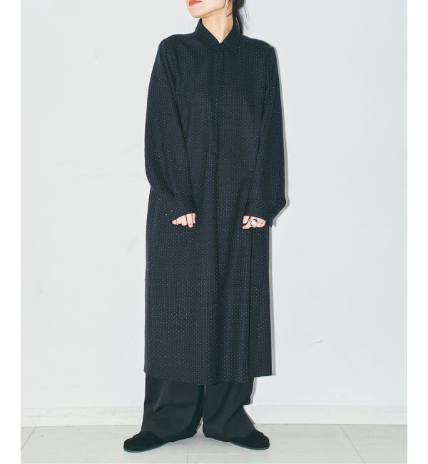  「《予約》WOOL DOT SKIPPER DRESS：ワンピース」|ワンピース|ネイビー