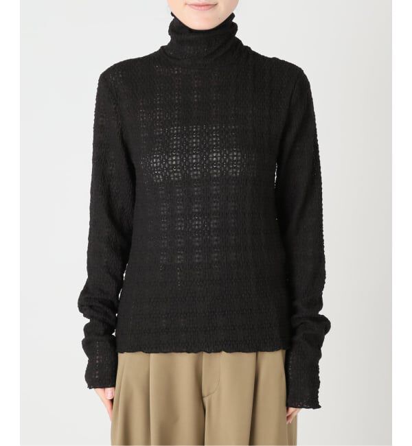  「《予約》STRETCH LACE HIGH NECK TOP：カットソー」|Tシャツ・カットソー|