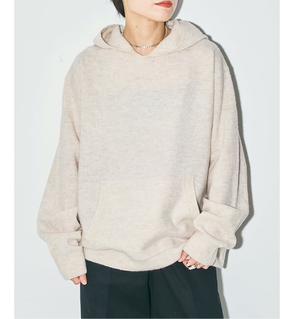  「《予約》HOODIE ニット」|ニット・セーター|ベージュ