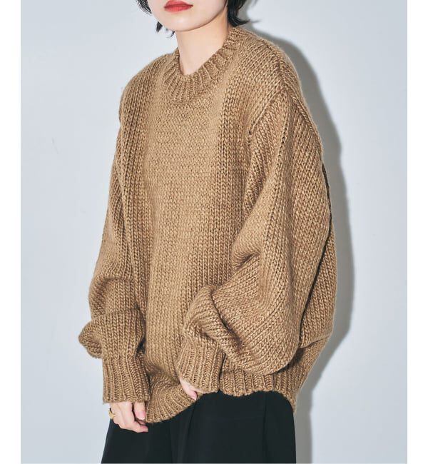  「《予約》LOOSE KNIT PULLOVER：ニット」|ニット・セーター|ベージュ