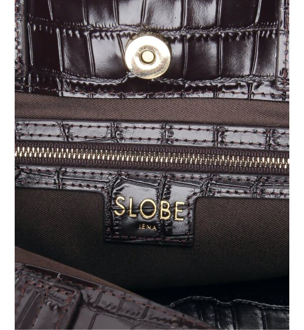SLOBE IENA「《予約》SLOBE 型押しレザースクエアトートバッグ」|トートバッグ|