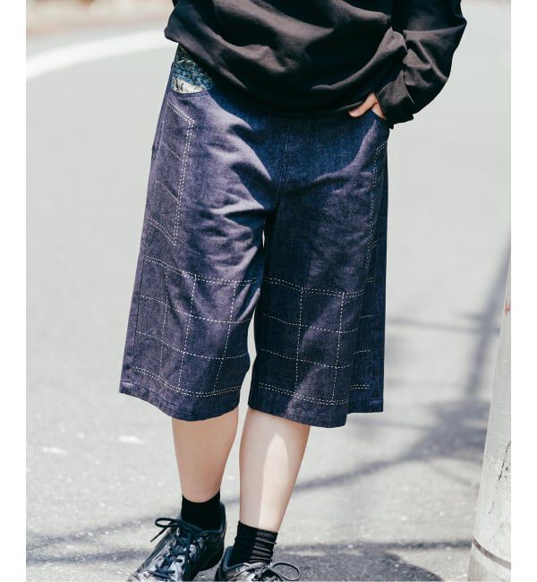 Paris Saint-Germain「【Poggy &times; Paris Saint-Germain】DEAR PSG PRINTED BAGGY SHORTS」|デニム|ネイビー