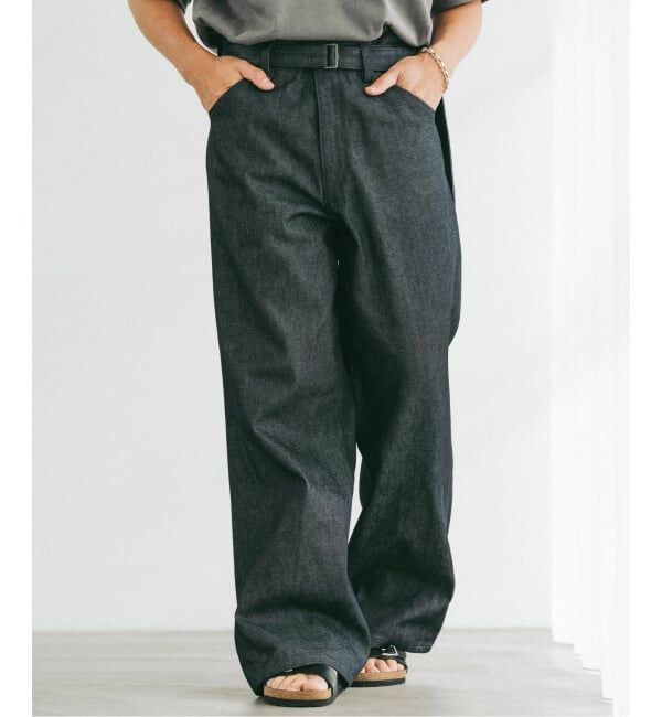 EDIFICE「LEVI&rsquo;S(R)/リーバイス(R) 別注 TWISTED BELTED デニムパンツ (L30)」|デニム|