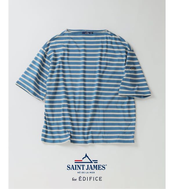 EDIFICE「SAINT JAMES (セントジェームス) 別注 PIRIAC LOOSE / ピリアック ルーズ」|Tシャツ・カットソー|ブルー A