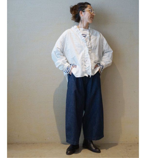 journal standard luxe「《追加》CLシャンブレー フリルブラウス」|シャツ・ブラウス|