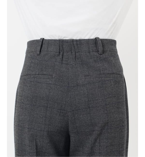 Spick and Span「《手洗い可 / 追加予約》グレンチェック起毛タックストレートパンツ」|スラックス|