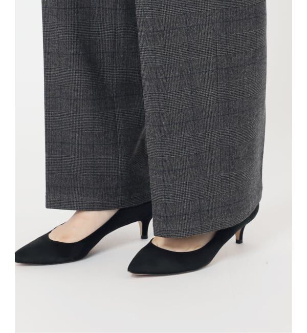 Spick and Span「《手洗い可 / 追加予約》グレンチェック起毛タックストレートパンツ」|スラックス|
