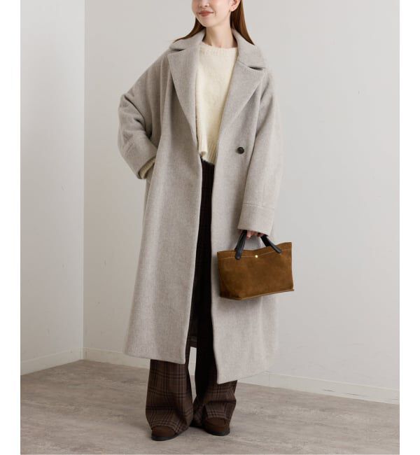 U by SPICK&SPAN「《予約》TICCA / ティッカ ロングテントコート」|ステンカラーコート|ベージュ