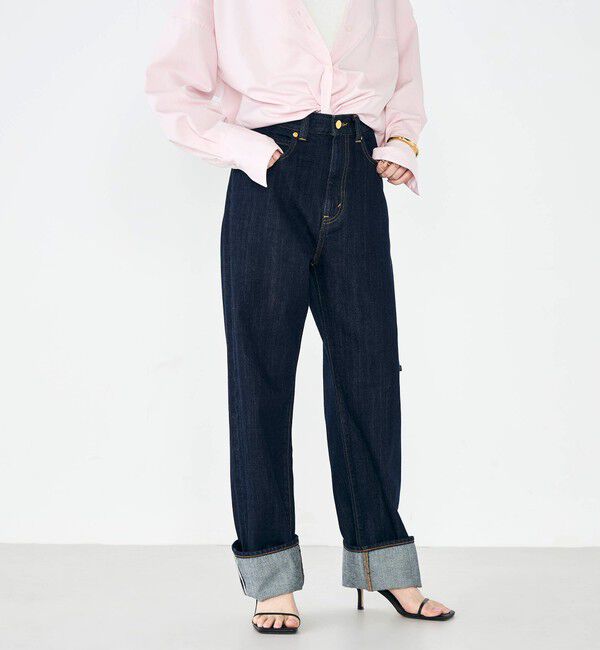 Rie Miller「【RM denim】45th limited editionﾛｰﾙｱｯﾌﾟｽﾄﾚｰﾄﾃﾞﾆﾑ(ｾﾙﾋﾞｯﾁ)」|デニム|
