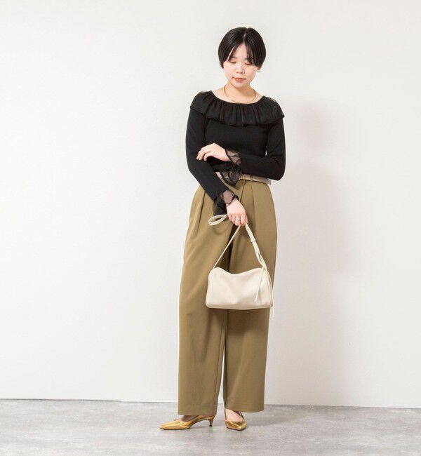 NOLLEY'S sophi「《手洗い可能》シアーフリル総針プルオーバー」|ニット・セーター|