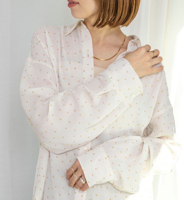 NOLLEY'S「45th limited edition MY STANDARD【WEB＆一部店舗限定】グリッターシャツ」|シャツ・ブラウス|ホワイト系5