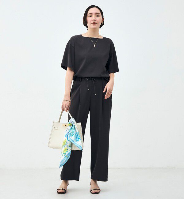 NOLLEY'S「《セットアップ対応》ウォッシャブルイージーツイルセミワイドパンツ」|その他|