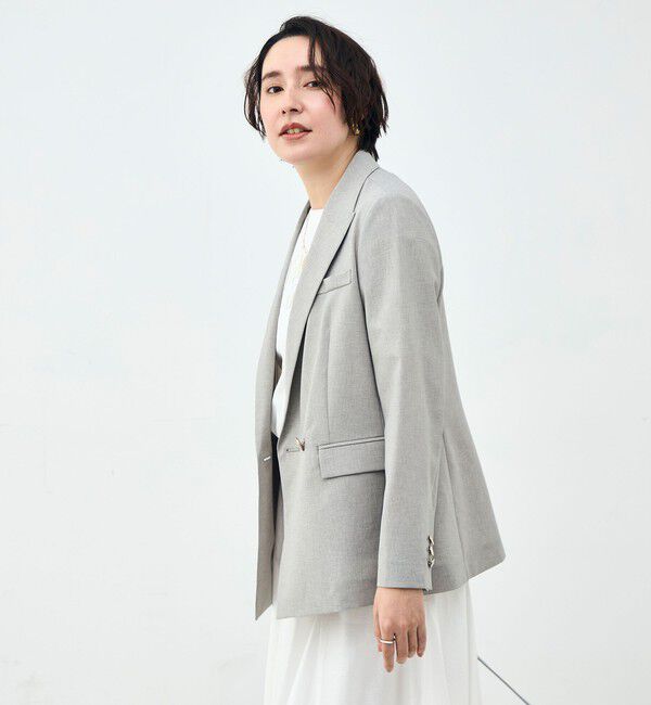 NOLLEY'S sophi「《セットアップ対応》ウォッシャブルブリーザブルシャンブレーダブルジャケット」|テーラードジャケット|