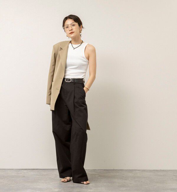MAQWEL「【MAQWEL/マクウェル】ウォッシャブルCOTTON RIB タンクトップ」|タンクトップ|