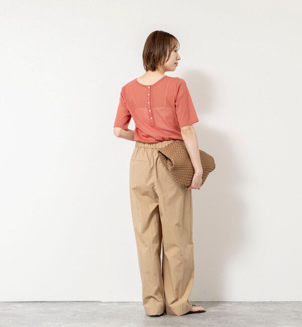 NOLLEY'S「ウォッシャブルコットンチュールバックヘンリー2WAYプルオーバー」|Tシャツ・カットソー|