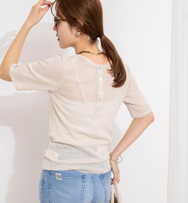 NOLLEY'S「ウォッシャブルコットンチュールバックヘンリー2WAYプルオーバー」|Tシャツ・カットソー|
