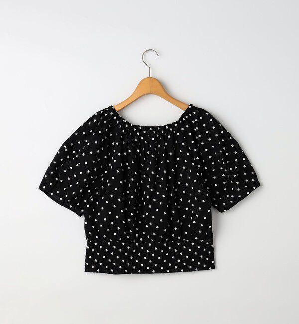 NOLLEY'S「【WEB＆一部店舗限定アイテム】ウォッシャブルレース刺繍袖ボリュームサッカーブラウス」|シャツ・ブラウス|
