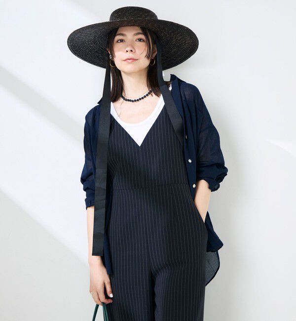 NOLLEY'S「ウォッシャブルキャッチワッシャーシアーシャツ」|シャツ・ブラウス|ネイビー