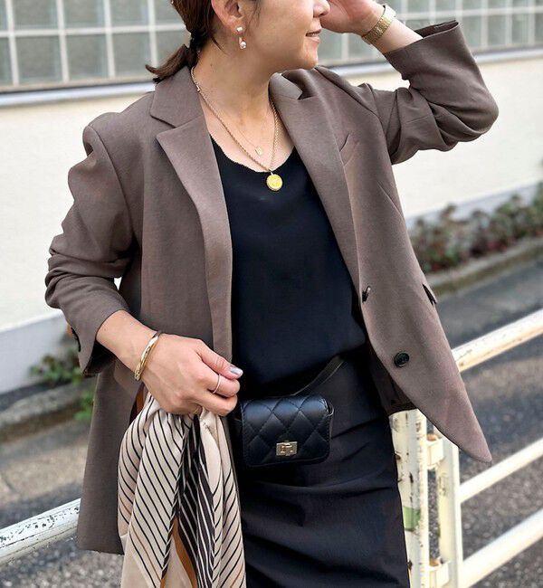NOLLEY'S「【PR阿部☆別注】《抗ピリング/ストレッチ》ウォッシャブルダブルクロスオーバージャケット」|テーラードジャケット|
