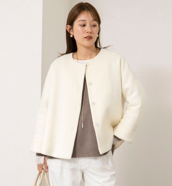 NOLLEY'S「【一部WEB限定カラー】エアーダブルジロンショートコート」|ダッフルコート|