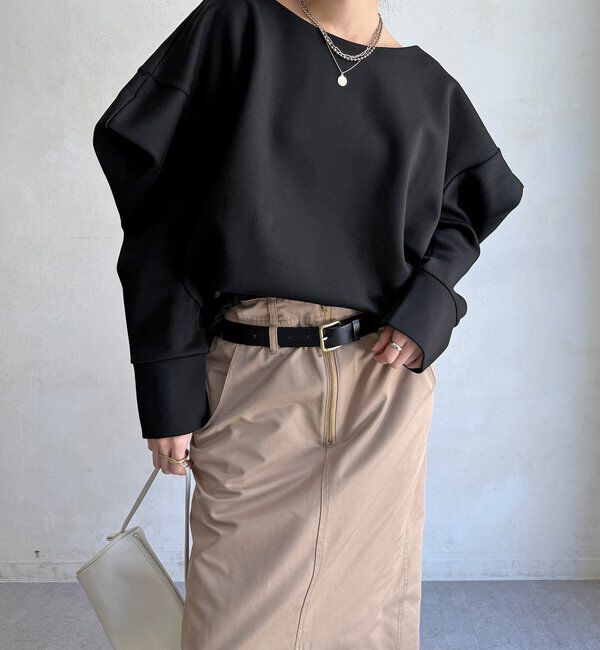  「【WEB限定】パワーショルダースウエット」|Tシャツ・カットソー|ブラック