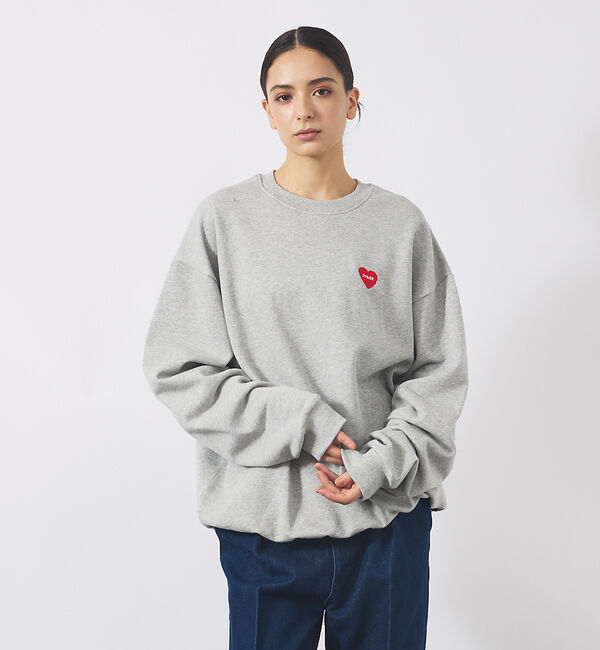 ABAHOUSE「【POLER / ポーラー】HEART LOGO EMBROIDERY CREW」|スウェット・ジャージ|グレー