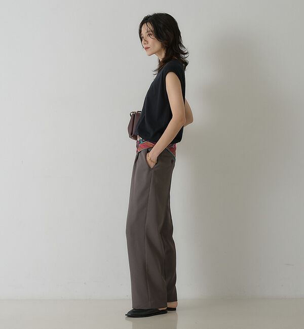 qualite「タックストレートパンツ」|その他|