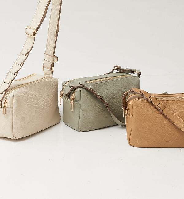 LOWELL things「【TVドラマ使用商品】Frec/WファスナースクエアショルダーBAG」|ショルダー・メッセンジャー|
