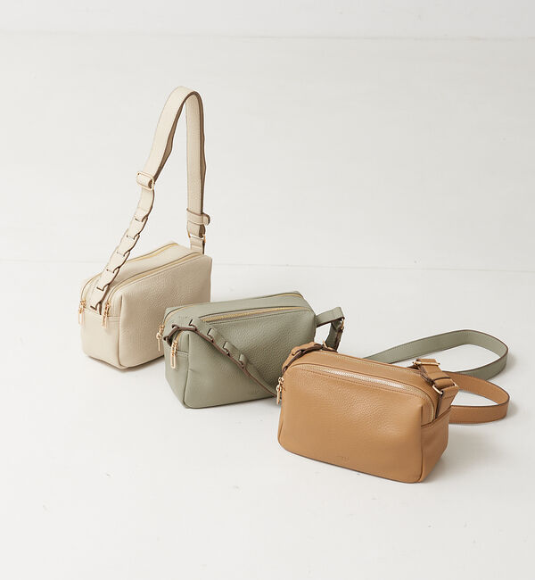 LOWELL things「【TVドラマ使用商品】Frec/WファスナースクエアショルダーBAG」|ショルダー・メッセンジャー|