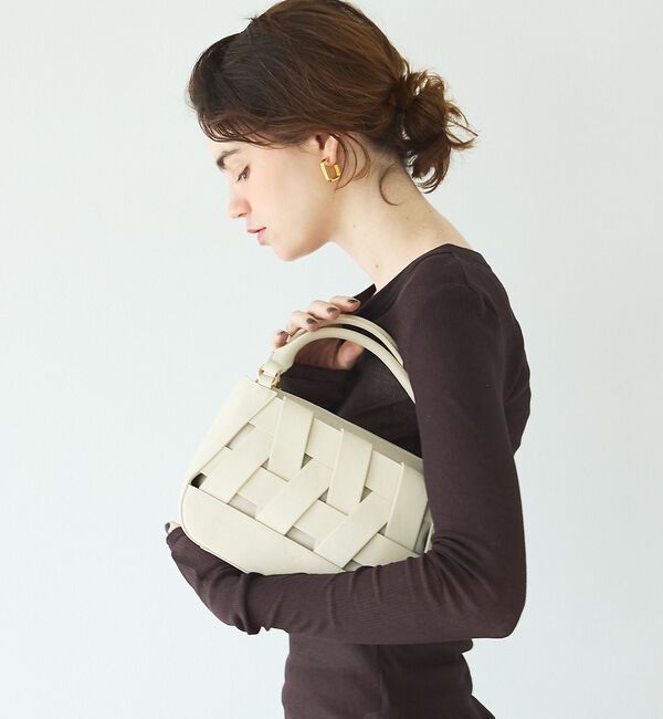LOWELL things「Latti/レザー2WAYミニショルダーバッグ」|かごバッグ|