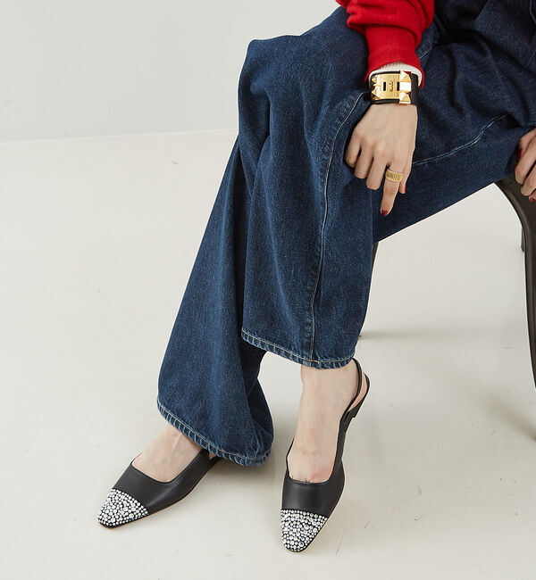 The Store by C' 「【DEAR FRANCES】TIA FLAT CRYSTAL／クリスタルフラット」|パンプス|