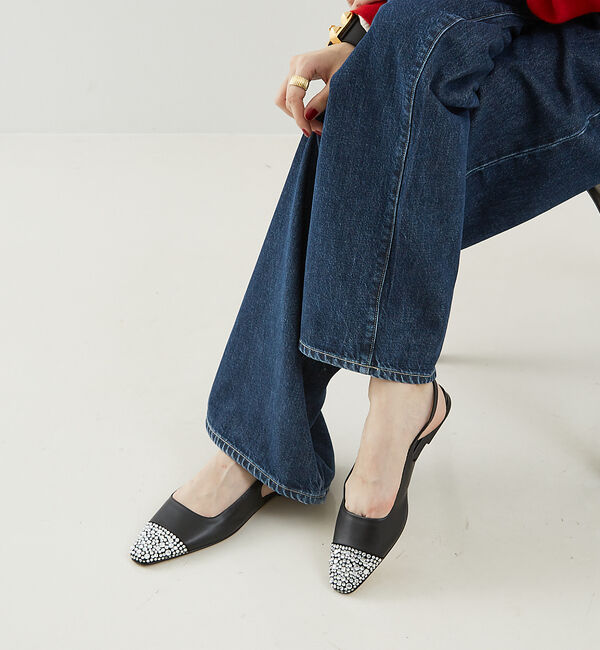 The Store by C' 「【DEAR FRANCES】TIA FLAT CRYSTAL／クリスタルフラット」|パンプス|